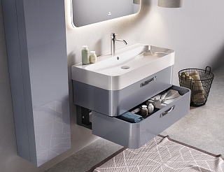 Фото дизайнерской мебель для ванны «Brenta» коллекции Slide